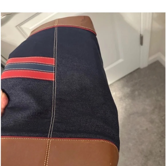 Coach Denim and Leather Weekender Tote Bag Vintage Y2K EUC C04K-5436 RARE - Picture 15 of 16